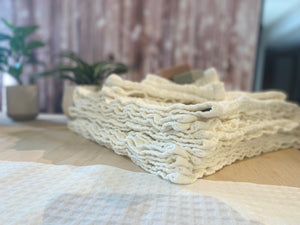 Linen waffle towel set